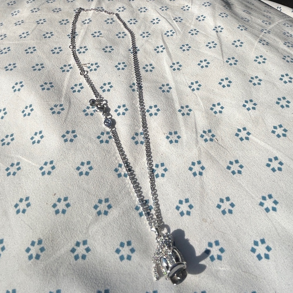 Swarovski Silver Necklace with Donald Duck Crystal Pendant
